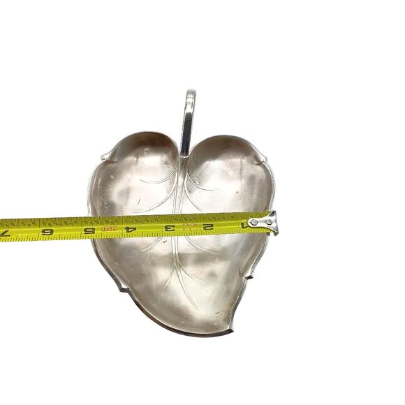 Caravelle Vintage Silver Leaf Dish 220 Made In Germany 8.5" x 5.5" Collectible - Picture 5 of 5